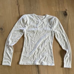 New without tags, Goldie size small long sleeve white top with puffed shoulder